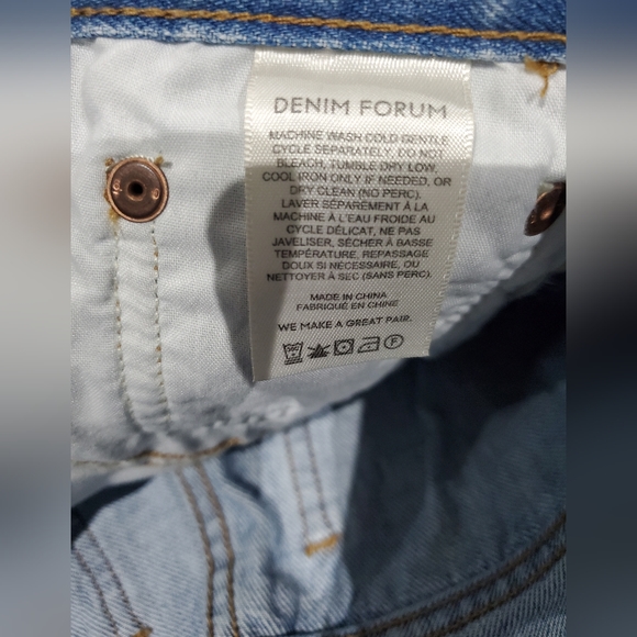 ARITIZA DENIM FORUM Ex Boyfriend short blue button fly size 25 - Picture 7 of 7